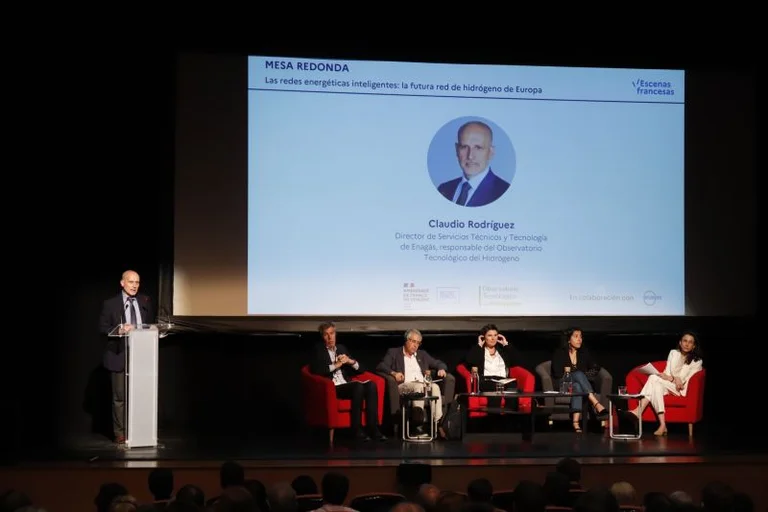 Claudio Rodríguez en el encuentro del Institut Français "Las redes energéticas inteligentes"