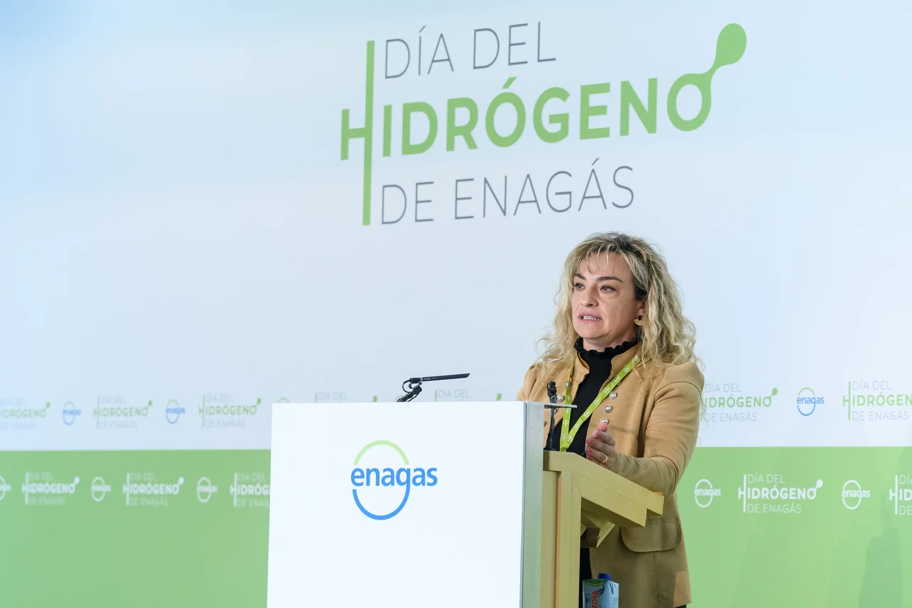 Presentation by Susana de Pablo, from Enagás, during the Hydrogen Day, organised by the company