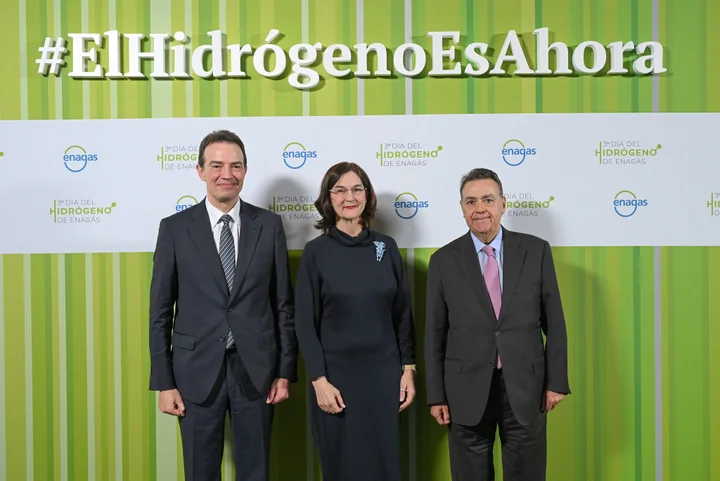 Arturo Gonzalo, Cani Fernández y Antonio Llardén en el 3er Día del Hidrógeno