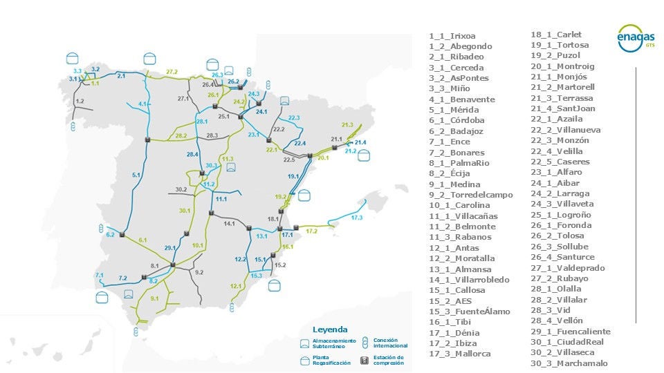 Mapa de áreas de hidrógeno
