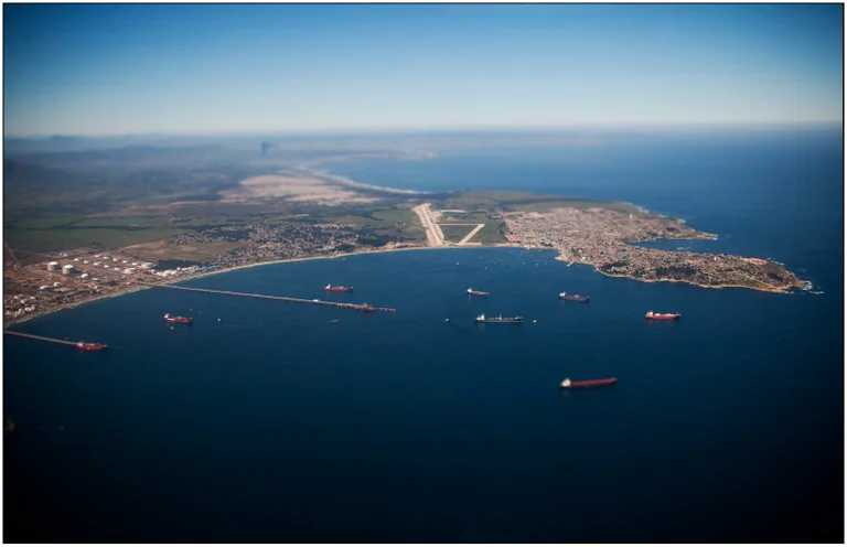 Foto de la Bahía de Quintero, en Chile