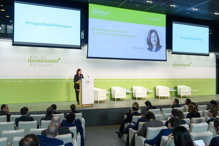 Cani Fernández, from the CNMC, at Enagás Hydrogen Day