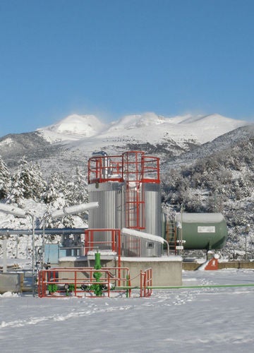 Infraestructura con nieve