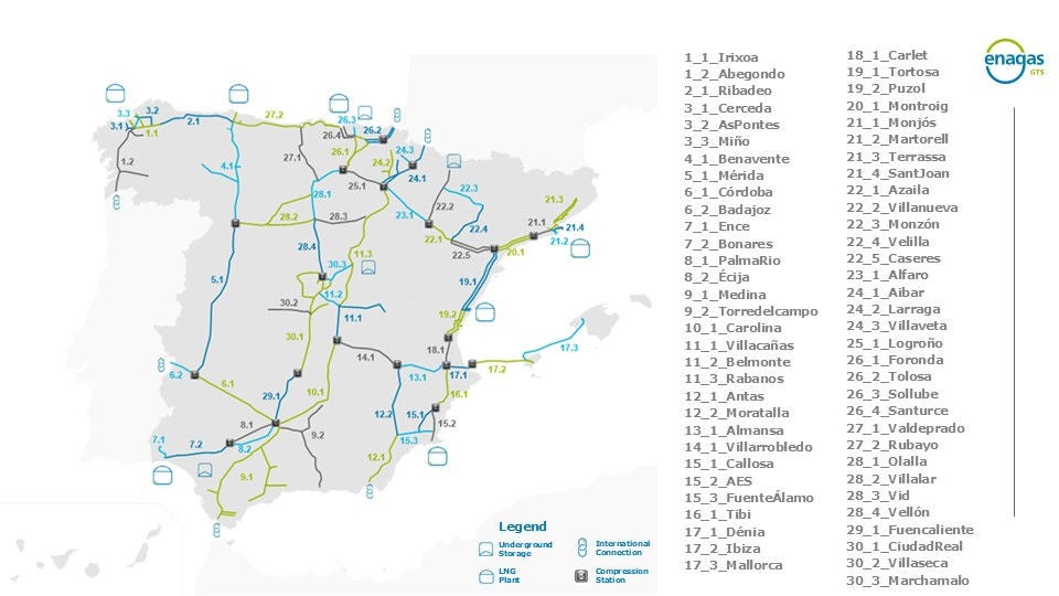 Hydrogen areas map