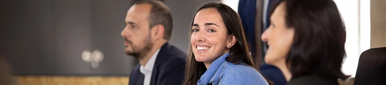 Female worker during a work meeting