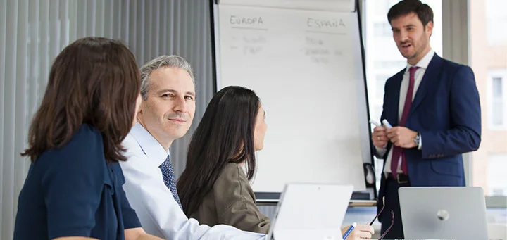 Group of people having a meeting