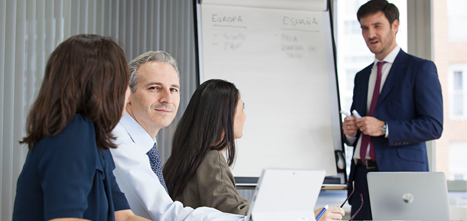 Group of people having a meeting