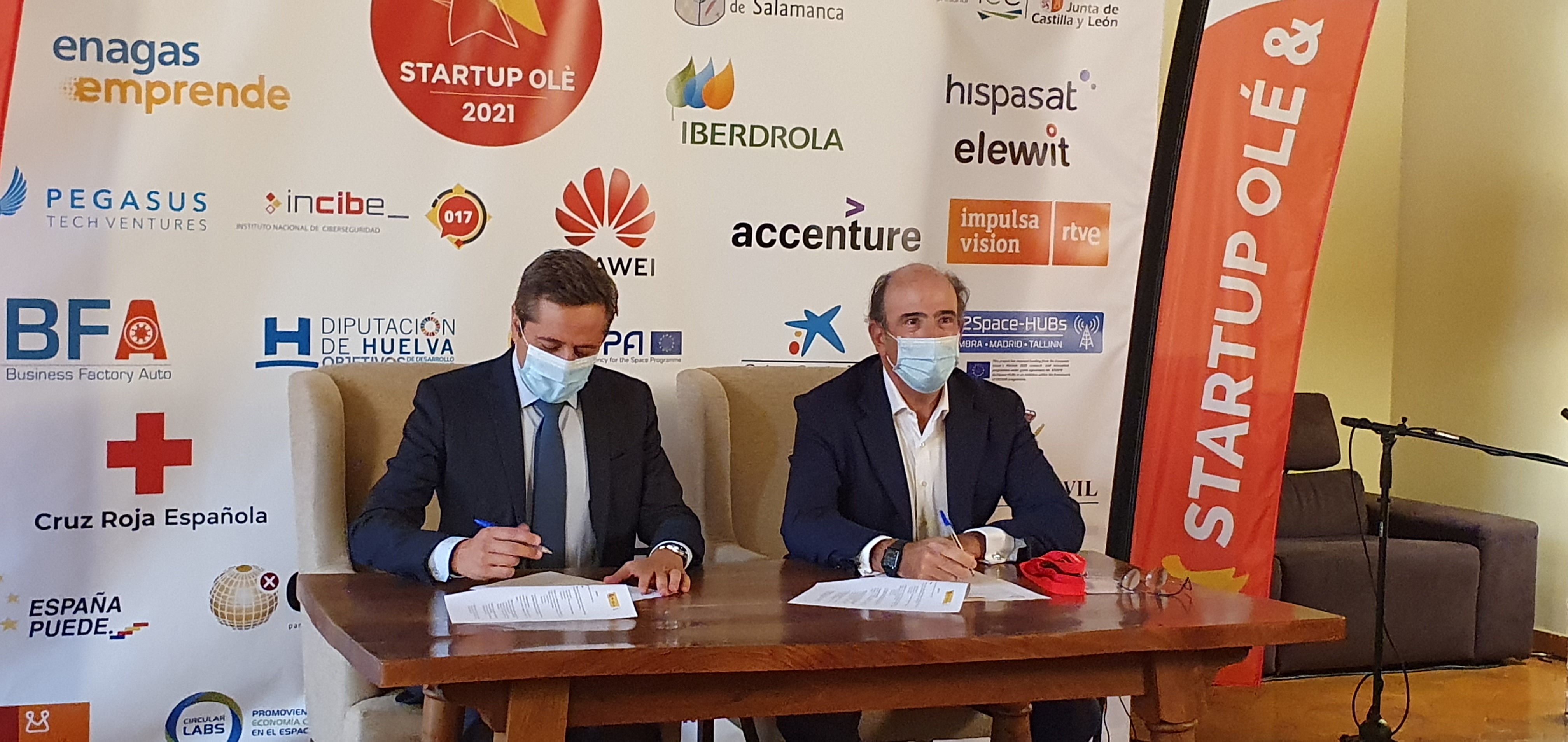 Signing of an agreement between Enagás and ENISA