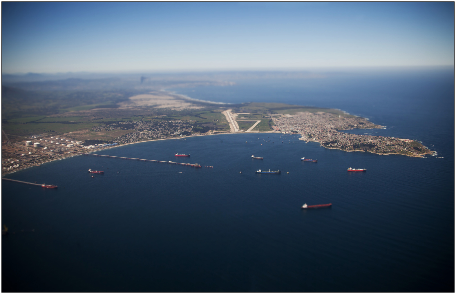 Foto de la Bahía de Quintero en Chile