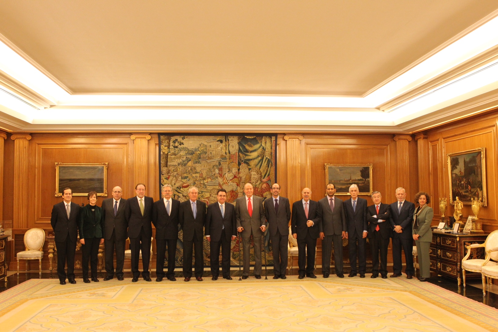 Profesionales de Enagás durante un encuentro con su Majestad el Rey Juan Carlos I 