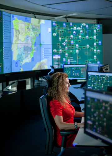 Female employee working at dispatching