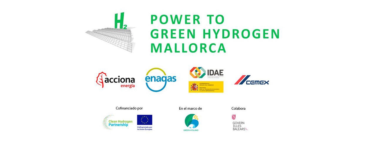 Power to green hydrogen Mallorca inauguration logo