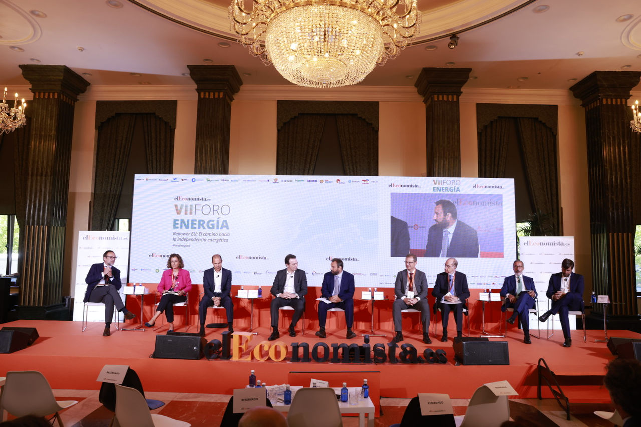 Professionals at a round table during the event