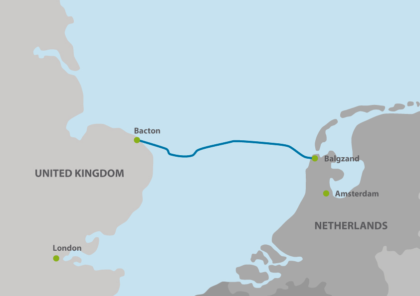 Map of interconnector BBL