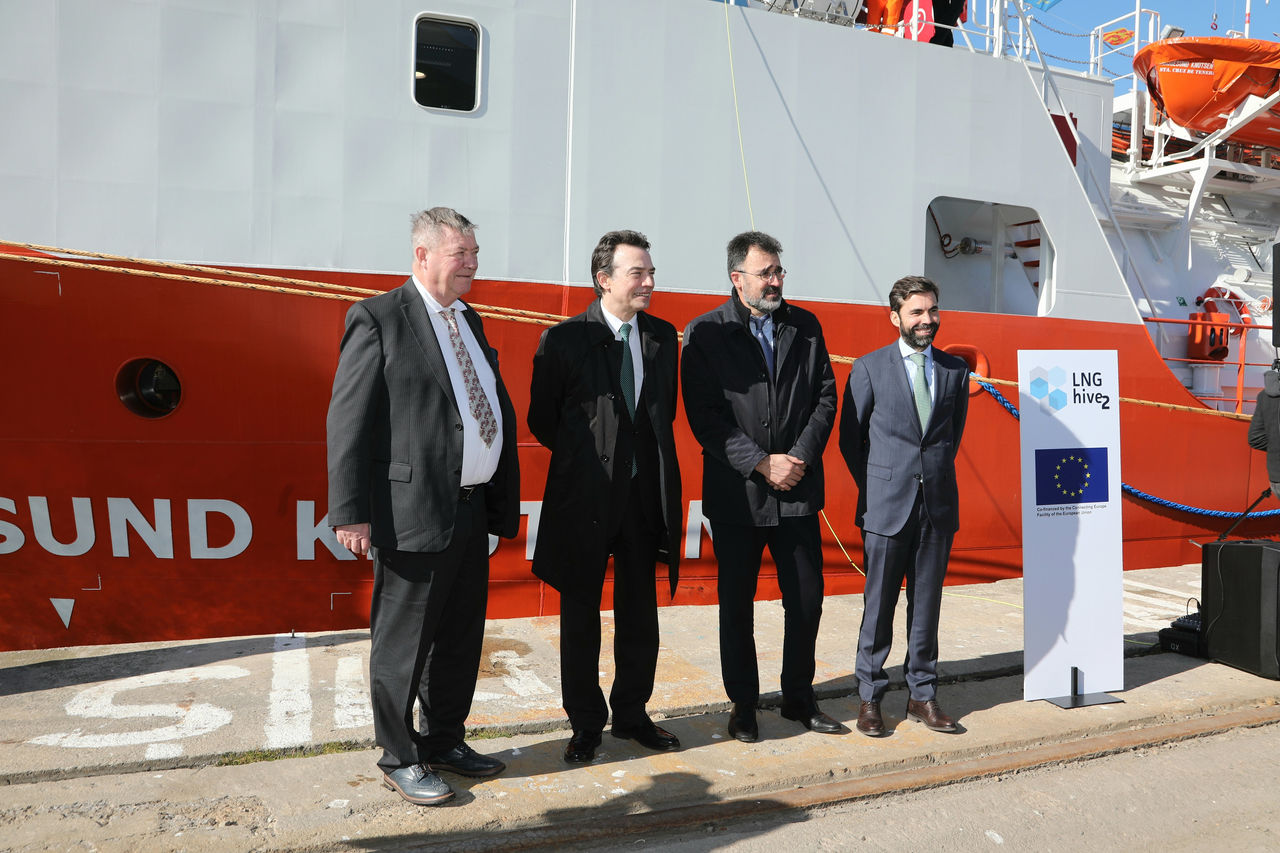 Inauguration of the first LNG ship built in Spain