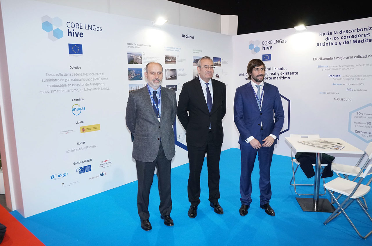  (From left to right) Claudio Rodríguez, Enagás Gas Assets General Manager; José Llorca, Puertos del Estado Chairman; and Emilio Bruquetas, Reganosa General Manager