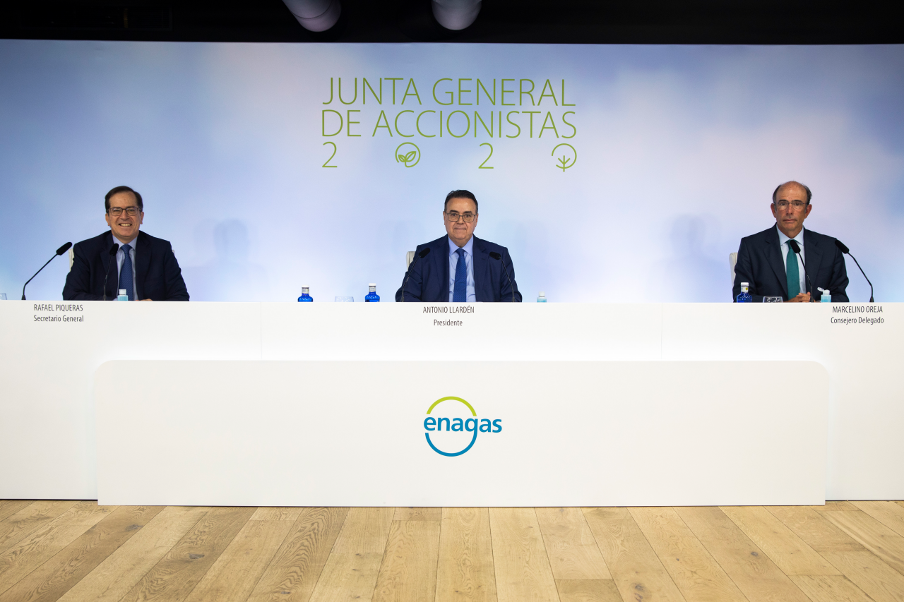  From left to right: Rafael Piqueras, General Secretary; Antonio Llardén, Chairman; and Marcelino Oreja, CEO