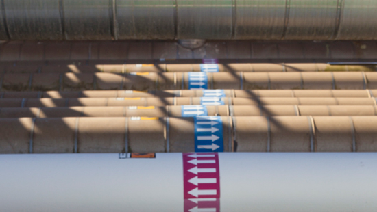 Pipelines in a Gas Compression Station
