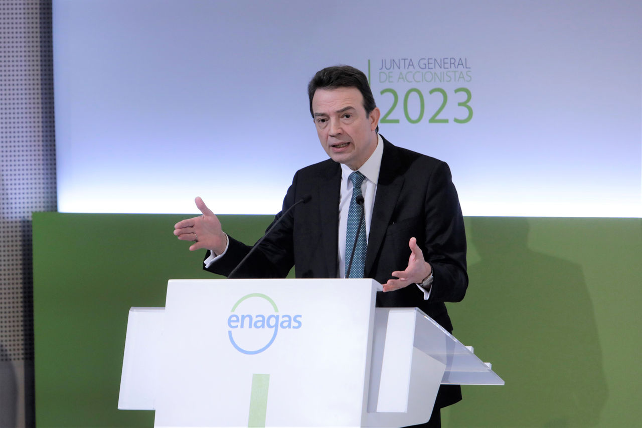Arturo Gonzalo en la Junta General de Accionistas 2023 de Enagás.