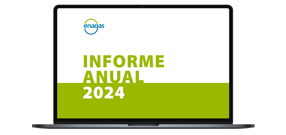 Tablet proyectando el Informe Anual de Enagás 2024